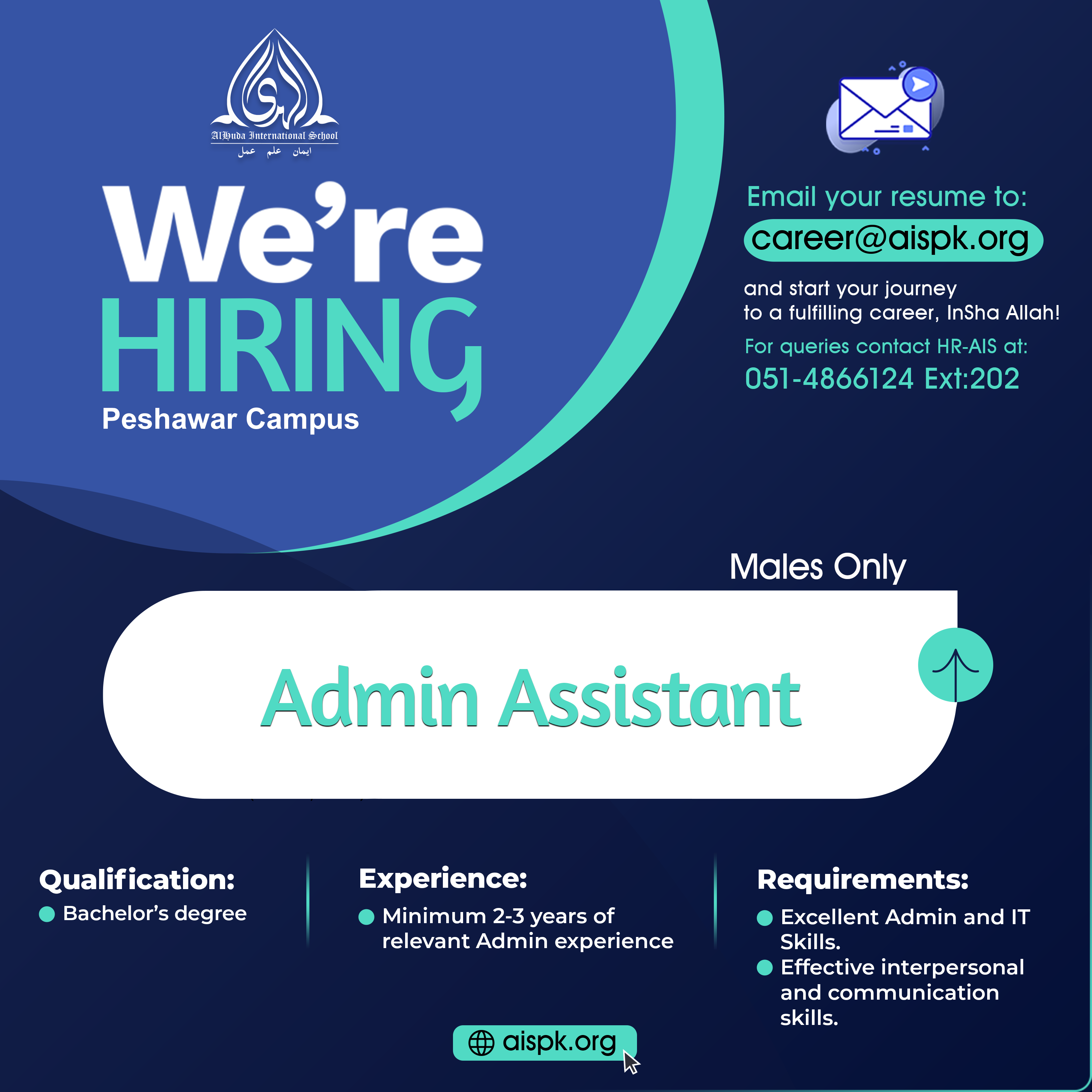 Admin-Assistant-Peshawar-AlHuda-International-School-Job