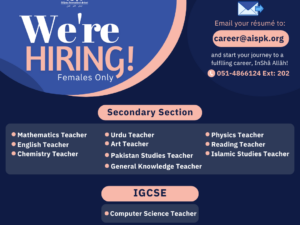 Job Opening | F8 Campus Islamabad