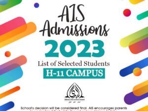 H-11 Admissions List of Selected Students 2023
