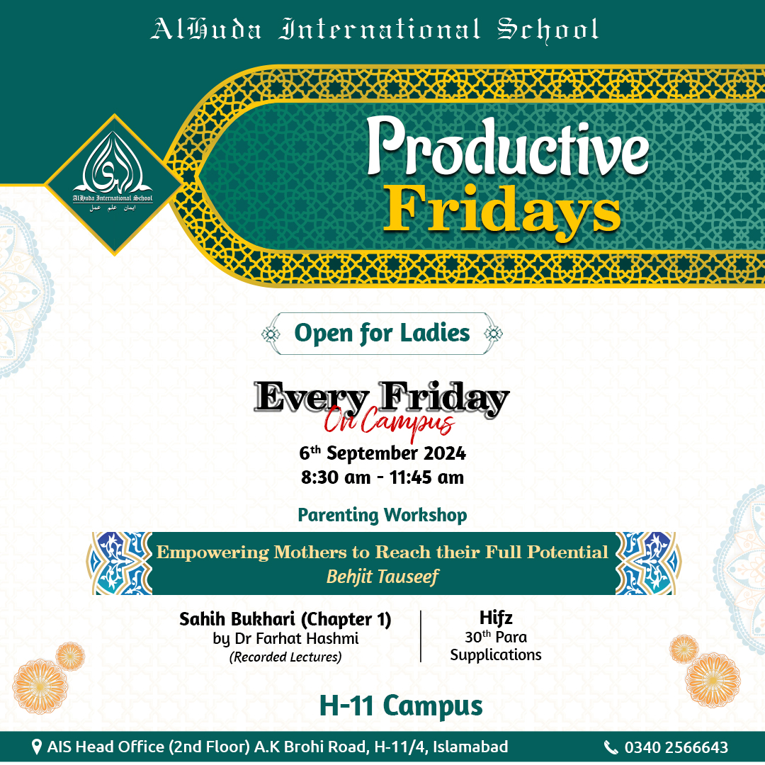 PRODUCTIVE FRIDAYS H-11 6th september