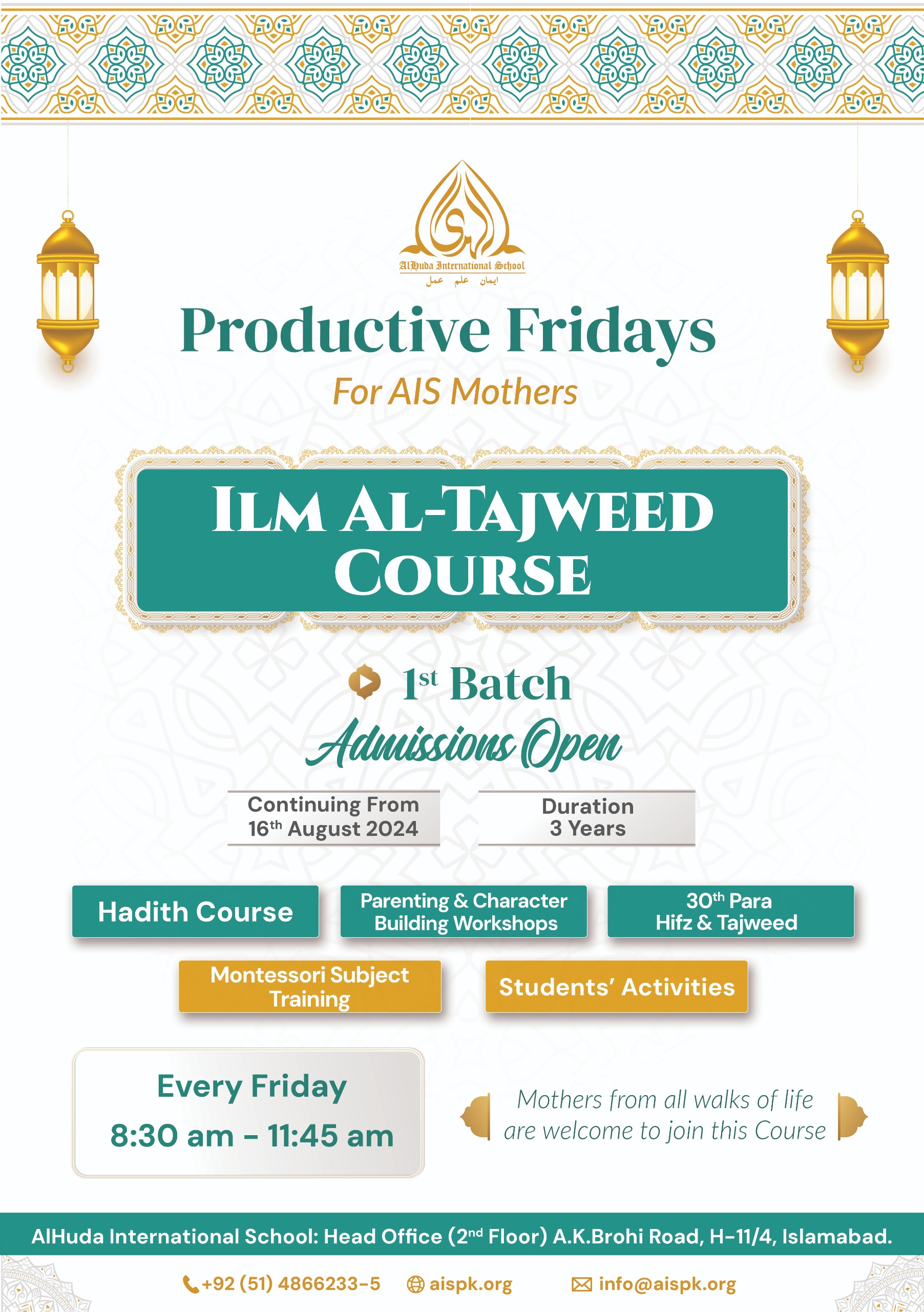 Productive Friday Tarbiyah Mother Course
