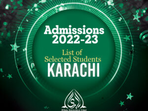 List of Selected Candidates | Karachi
