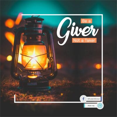 18. Be a Giver, not a Taker