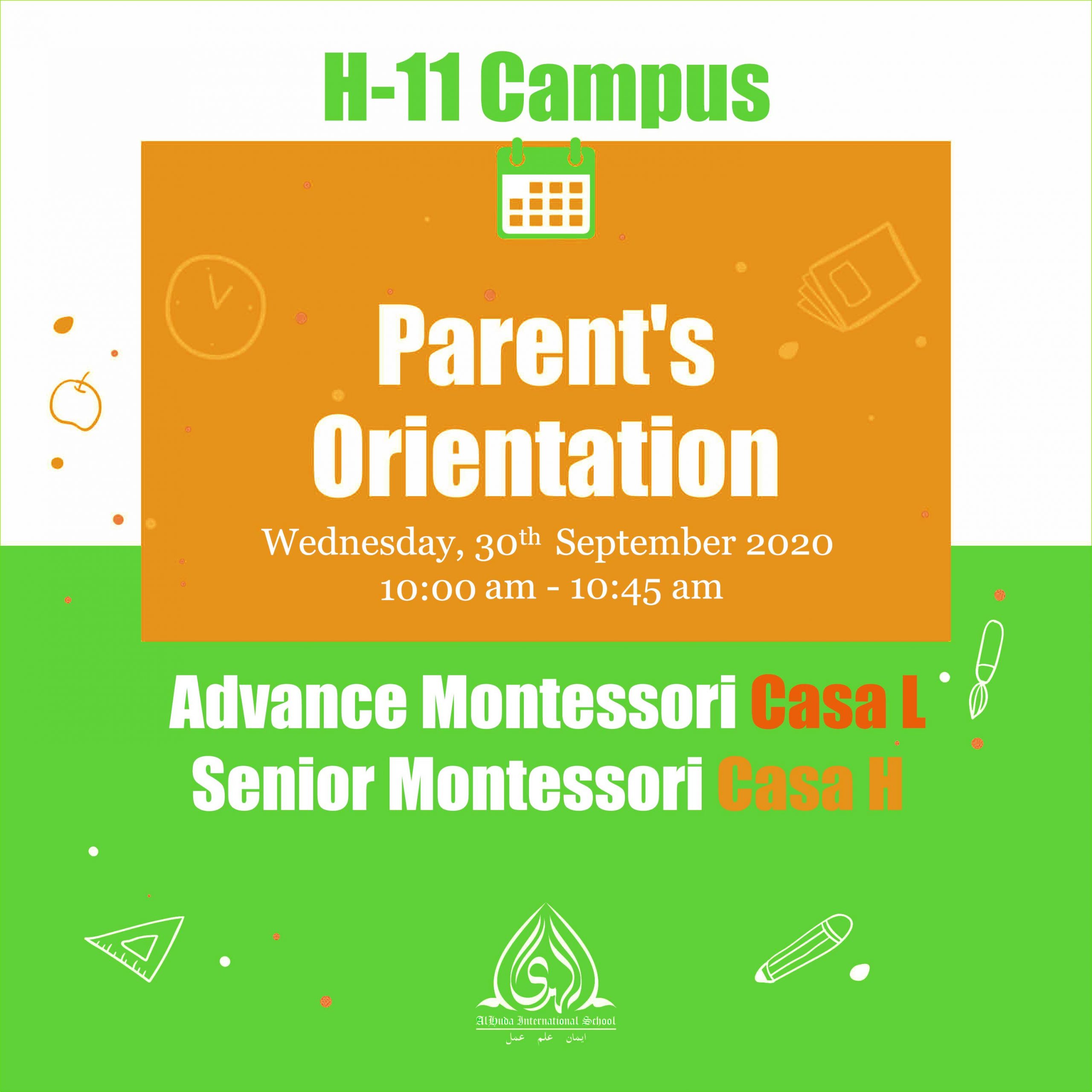 Parents Orientation H-11 Campus