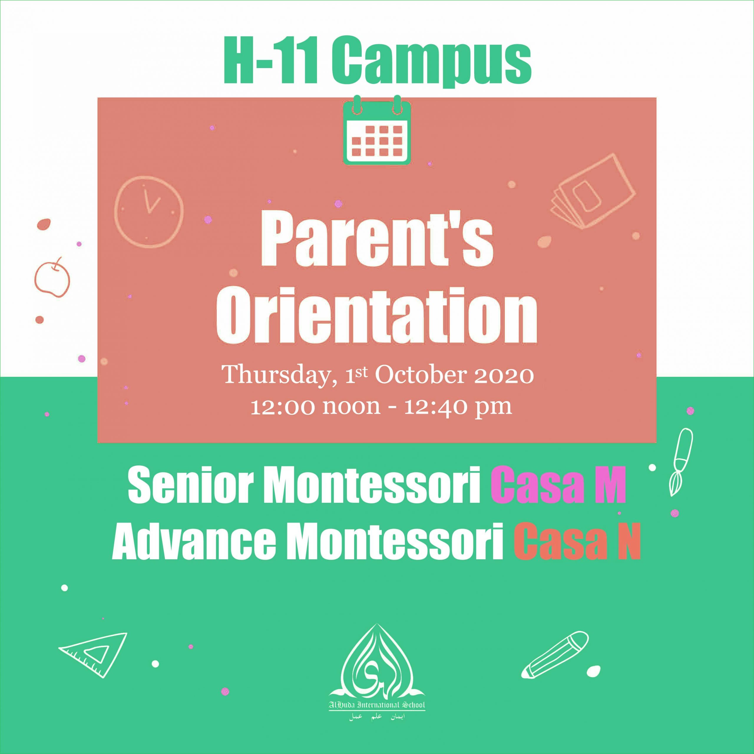 Parents Orientation H-11 Campus